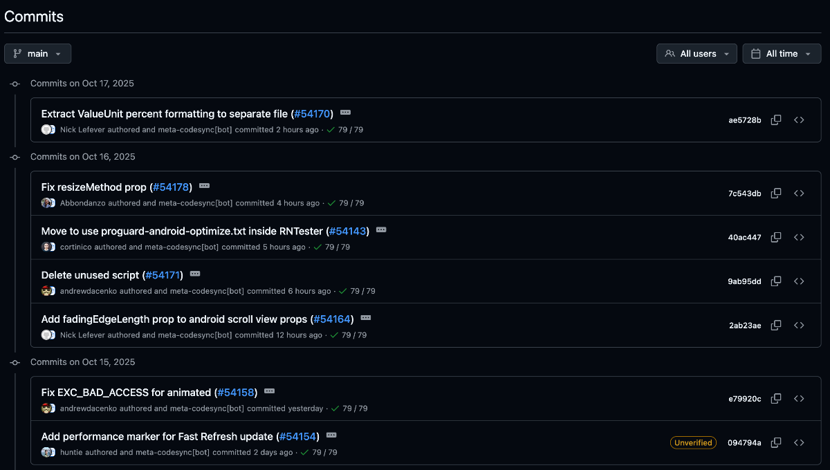 React Native 깃허브 커밋 페이지